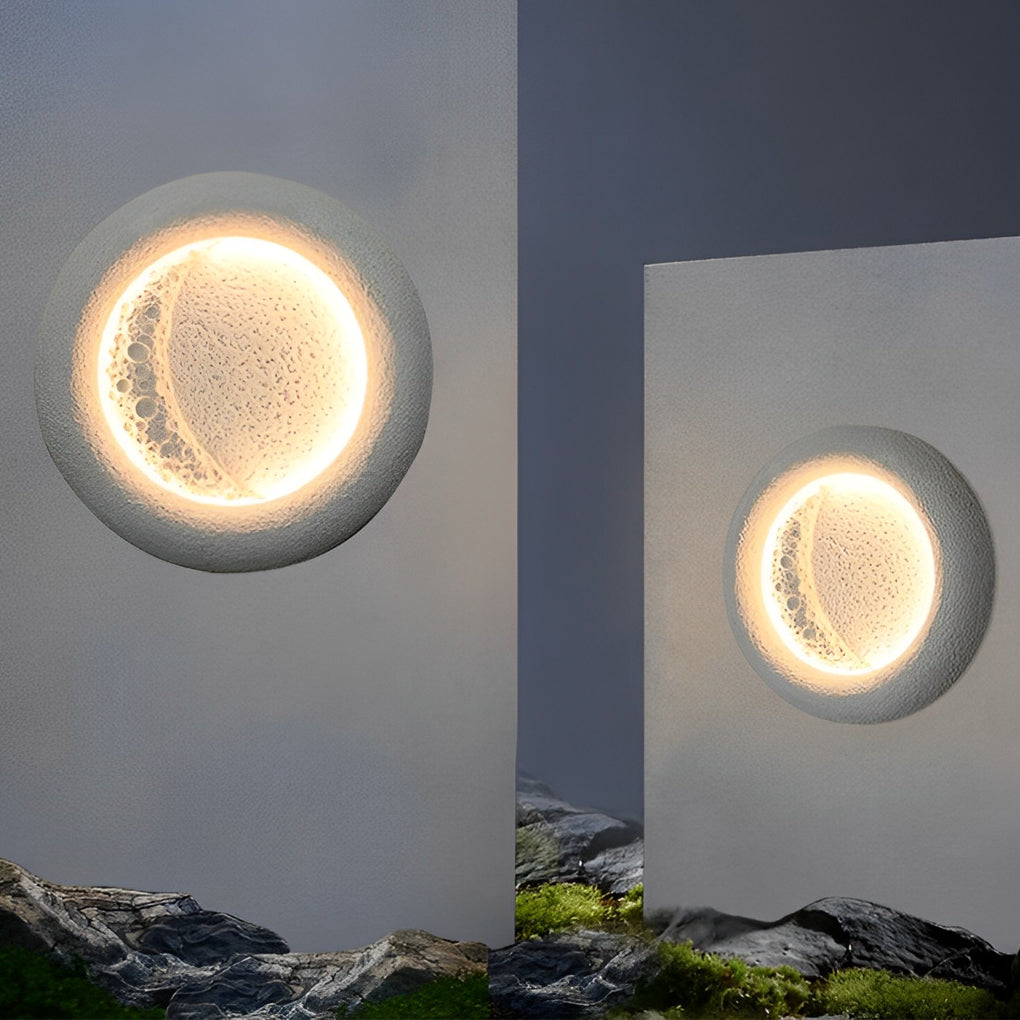 Creative Moon Shaped Waterproof LED 10W Modern Outdoor Wall Lamp