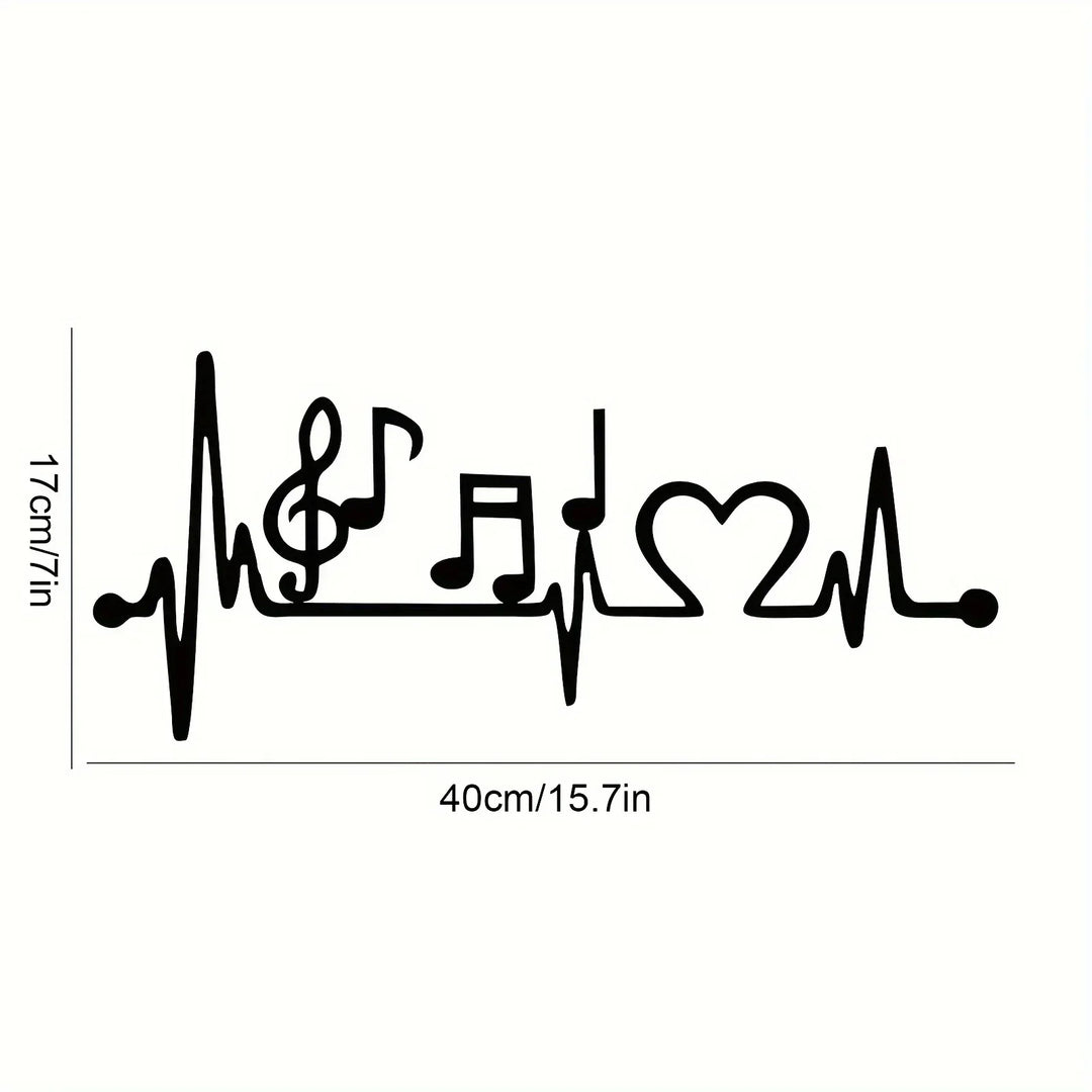 Musical Rhythm Black Metal Wall Art Decor