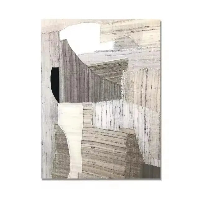 Neutral Tone Abstract Canvas Wall Art Modern Decor