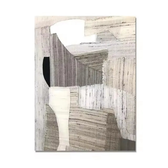 Neutral Tone Abstract Canvas Wall Art Modern Decor