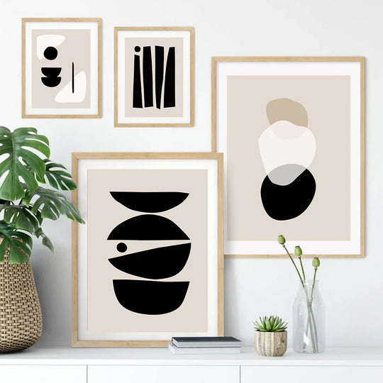 Neutral Tones Minimalist Abstract Canvas Wall Art