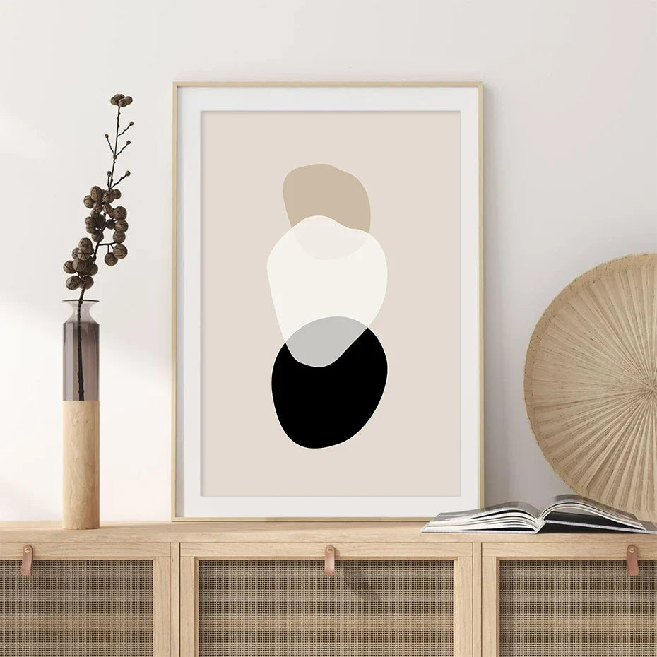 Neutral Tones Minimalist Abstract Canvas Wall Art