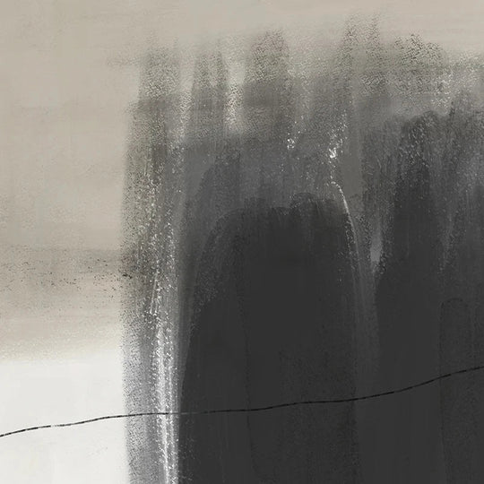 Beige Gray Black Scandinavian Abstract Canvas Wall Art