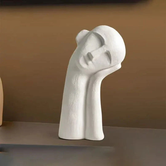 Nordic Abstract Contemplation Portrait Figurine Decor
