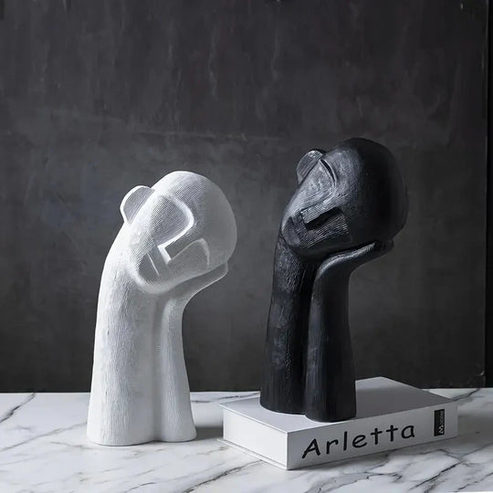 Nordic Abstract Contemplation Portrait Figurine Decor
