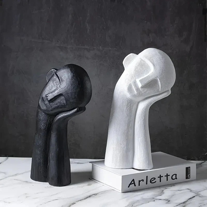 Nordic Abstract Contemplation Portrait Figurine Decor
