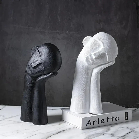 Nordic Abstract Contemplation Portrait Figurine Decor