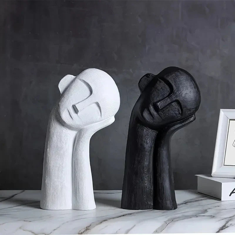 Nordic Abstract Contemplation Portrait Figurine Decor
