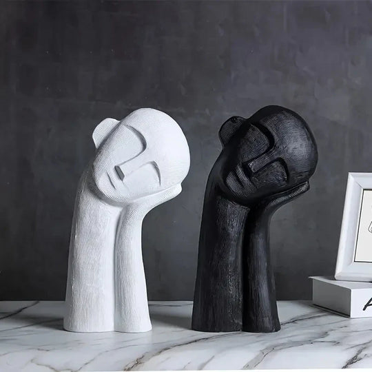 Nordic Abstract Contemplation Portrait Figurine Decor