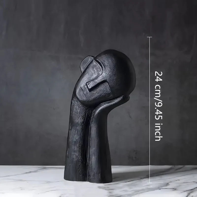 Nordic Abstract Contemplation Portrait Figurine Decor