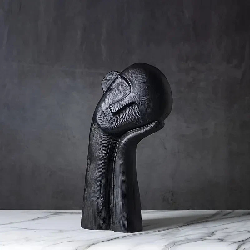 Nordic Abstract Contemplation Portrait Figurine Decor