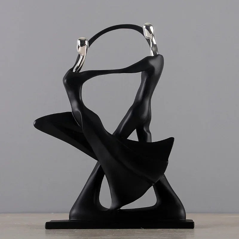 Abstract Dancers Resin Figurine Contemporary Decor