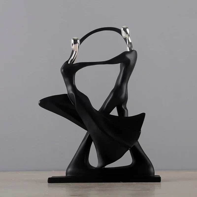 Abstract Dancers Resin Figurine Contemporary Decor