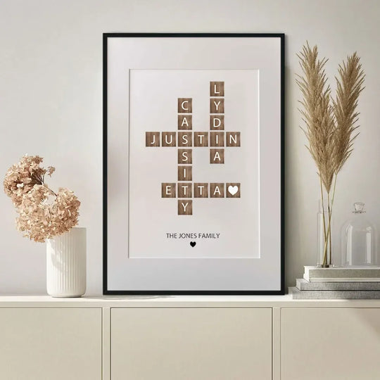 Personalized Family Names Canvas Wall Art