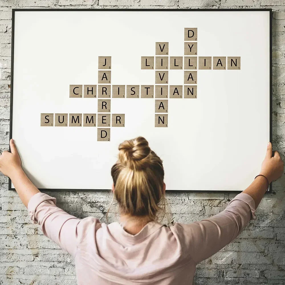 Personalized Family Names Canvas Wall Art