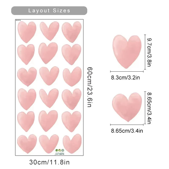 Pink Teddy Bear Balloon Stars Wall Decals