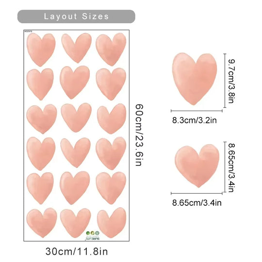 Pink Teddy Bear Balloon Stars Wall Decals