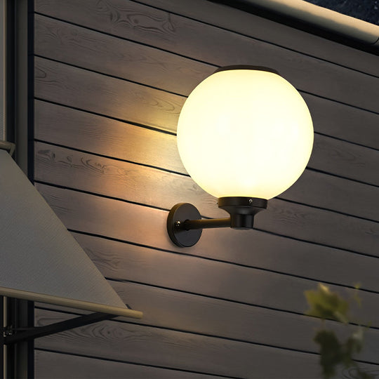 Round Three Step Dimming LED Solar Wall Lights – Waterproof Outdoor Lamp