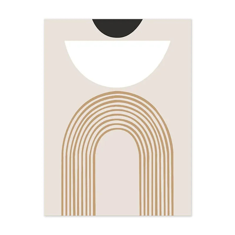 Rustic Neutral Abstract Minimalist Canvas Wall Art