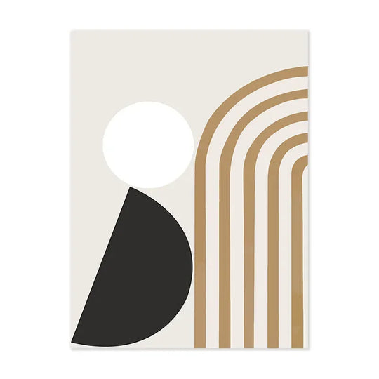 Rustic Neutral Abstract Minimalist Canvas Wall Art