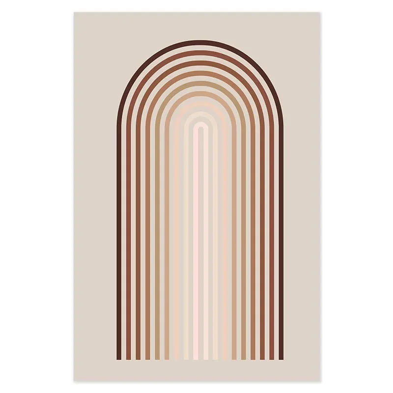Rustic Neutral Abstract Minimalist Canvas Wall Art