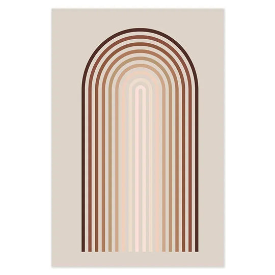 Rustic Neutral Abstract Minimalist Canvas Wall Art