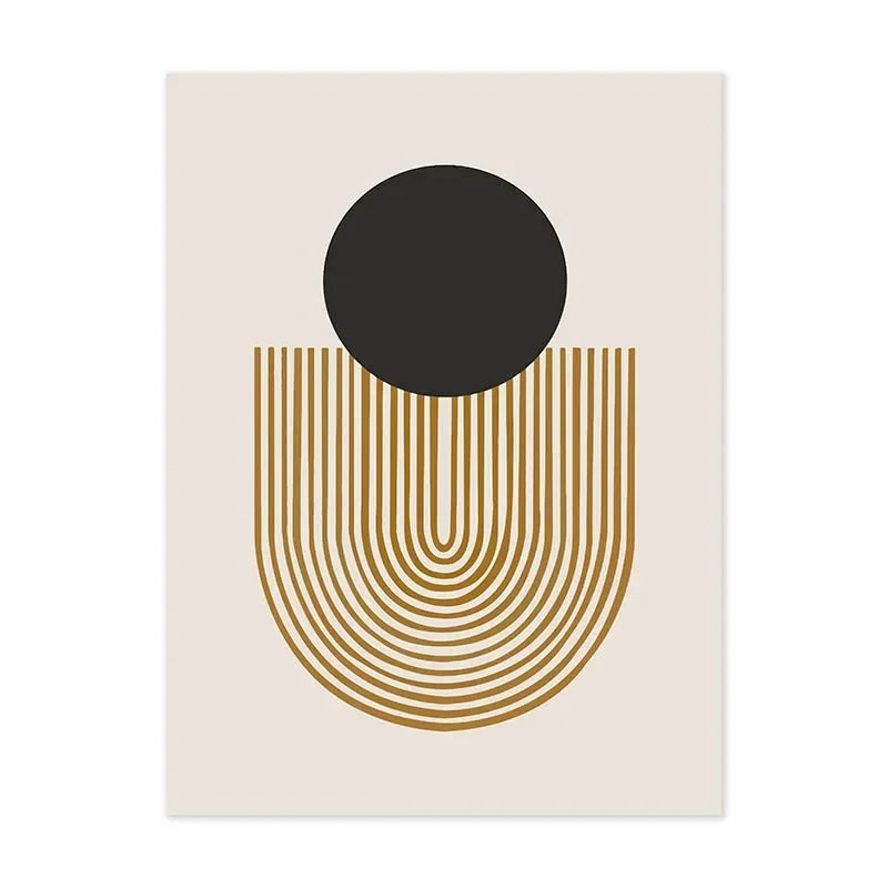 Rustic Neutral Abstract Minimalist Canvas Wall Art
