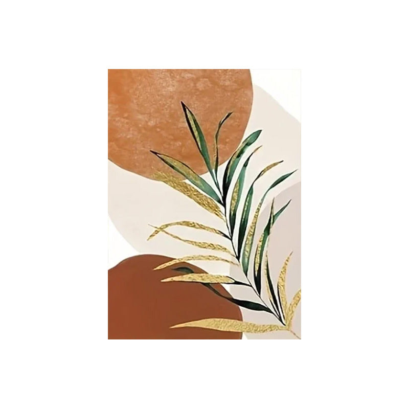 Rustic Boho Palm Leaf Watercolor Canvas Wall Art