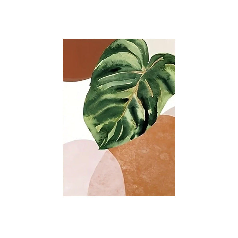 Rustic Boho Palm Leaf Watercolor Canvas Wall Art