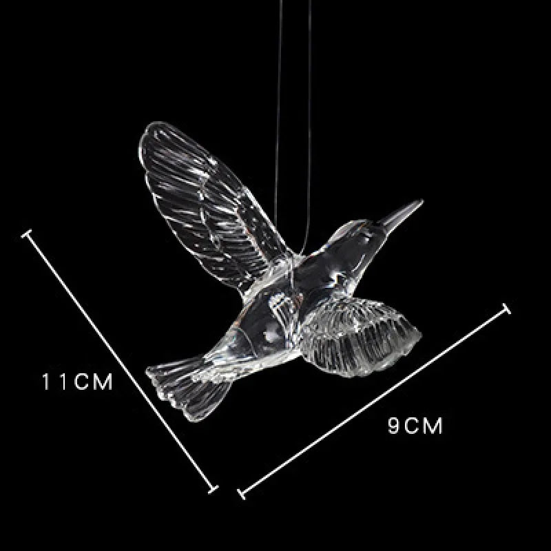 Acrylic Transparent Bird Crystal Pendant – Decorative Hanging Ornament for Home &amp; Events