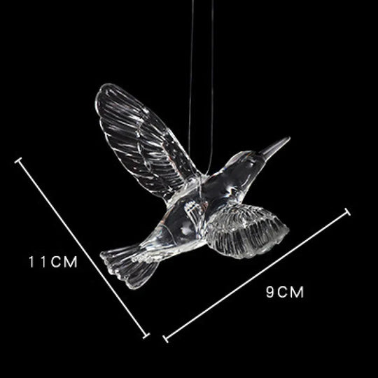Acrylic Transparent Bird Crystal Pendant – Decorative Hanging Ornament for Home &amp; Events