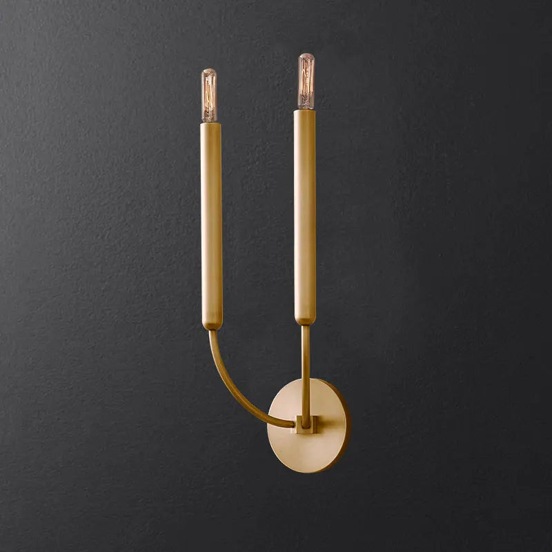 Vintage Gold Mirror Wall Light with Antique Bronze Finish