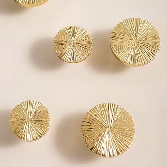 Hammered Brass Cabinet Handles – Handcrafted Furniture Knobs