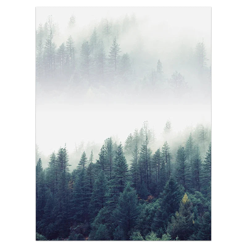 Inspirational Mystical Forest Landscape Canvas Wall Art