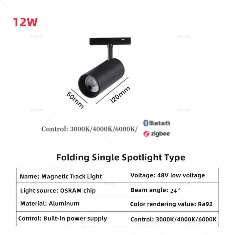 Smart Magnetic Track LED Light – Modern Dimmable Ceiling &amp; Spot Lighting