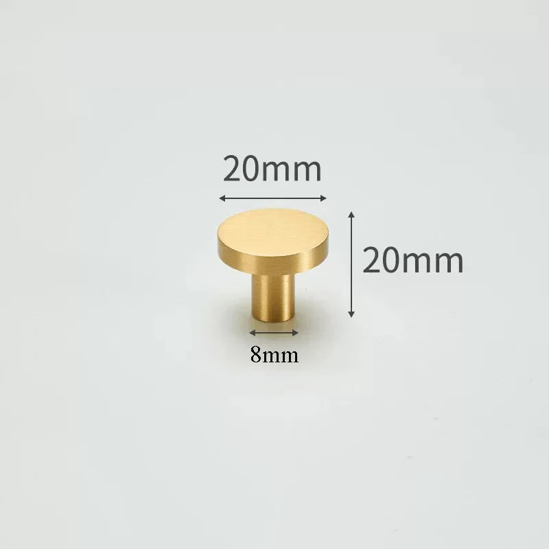 Modern Solid Brass Cabinet Knobs – Minimalist Wardrobe &amp; Kitchen Pulls