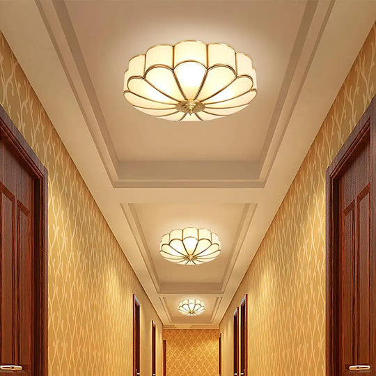 All-Copper Minimalist LED Ceiling Lamp for Study &amp; Dining Room
