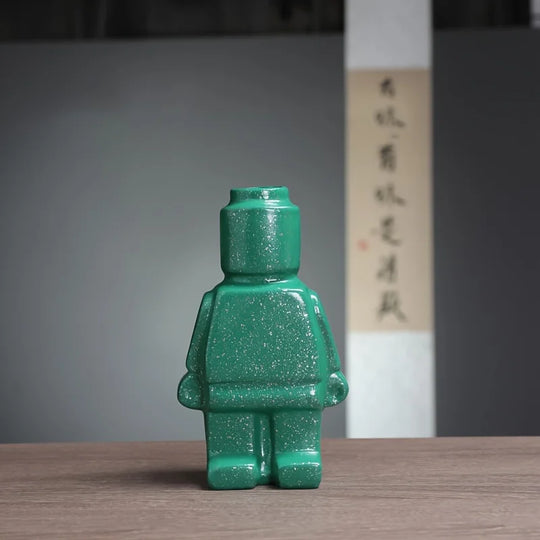 Ceramic Robot Decorative Vase for Modern Tabletop Decor
