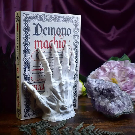 Gothic Demon Hand Bookends Set for Shelf and Desk Decor