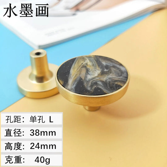 Shell Cabinet Handles – Gold Single-Hole Knobs &amp; Multipurpose Hooks