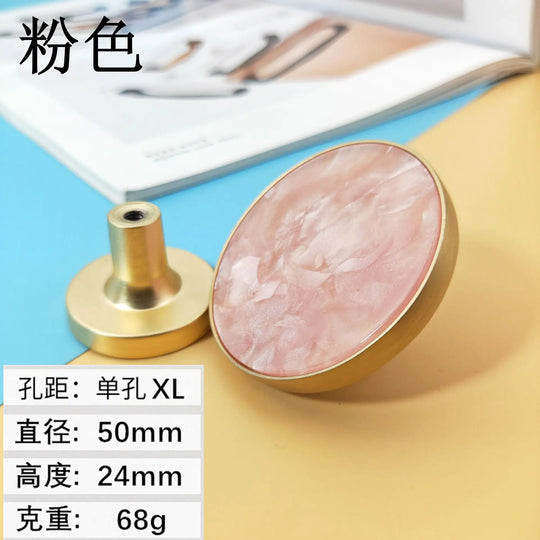 Shell Cabinet Handles – Gold Single-Hole Knobs &amp; Multipurpose Hooks