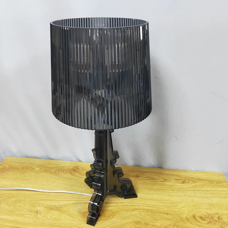 Transparent White Baroque Ghost Table Lamp for Bedroom &amp; Living Room
