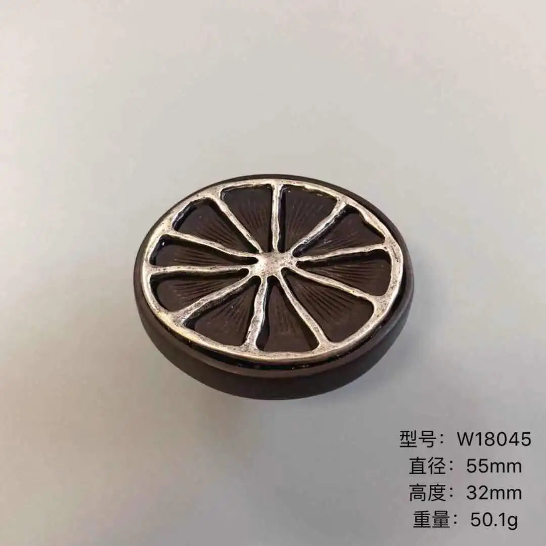 Handmade Wood &amp; Alloy Flower Knob Handles – Artistic Cabinet Pulls