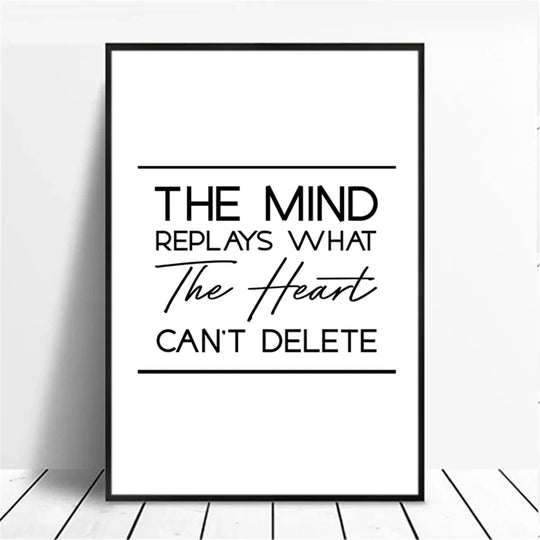 Positive Energy Black White Quote Canvas Wall Art