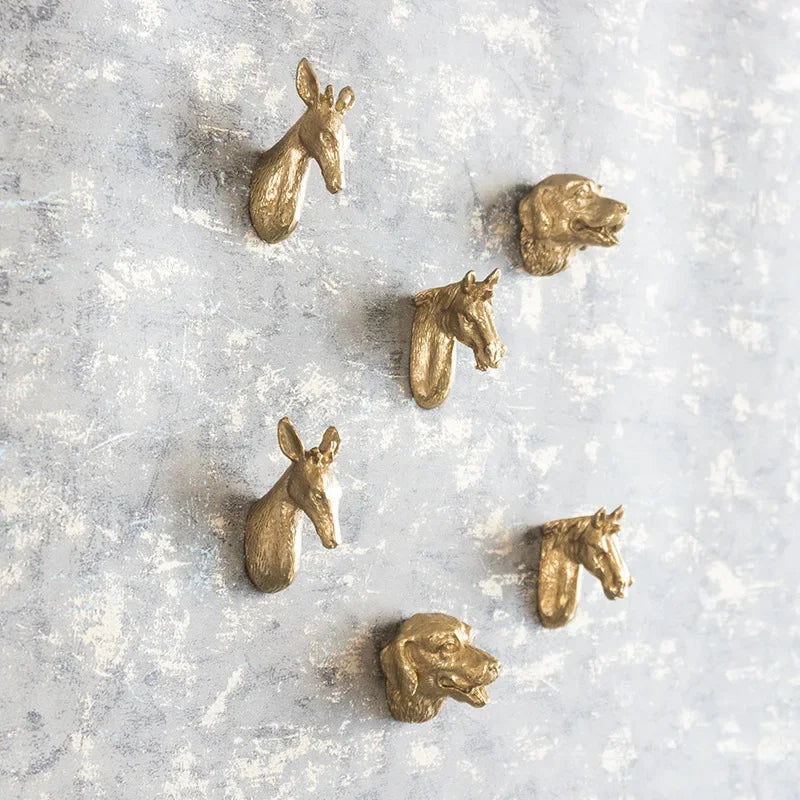 Brass Animal-Shaped Cabinet Handles – Luxury Gold Furniture Pulls