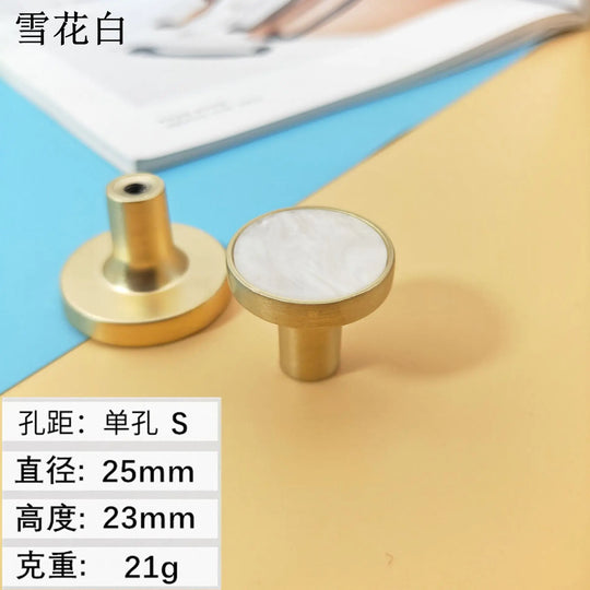 Shell Cabinet Handles – Gold Single-Hole Knobs &amp; Multipurpose Hooks