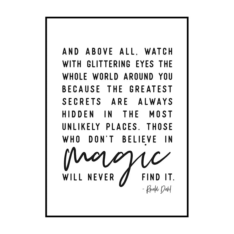Black And White Motivational Quotes Canvas Wall Art