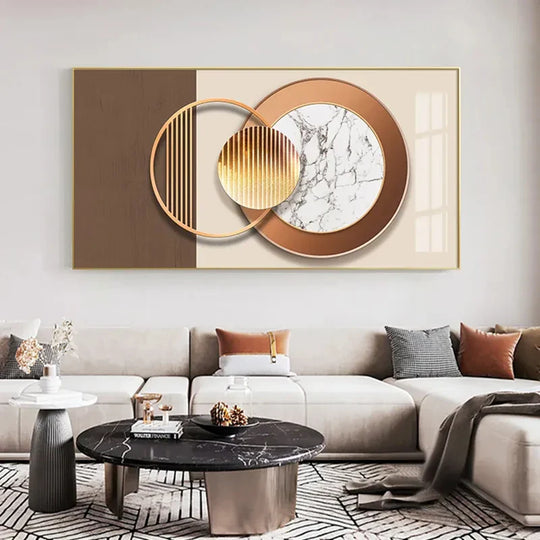 Abstract Celestial Geometry Canvas Wall Art