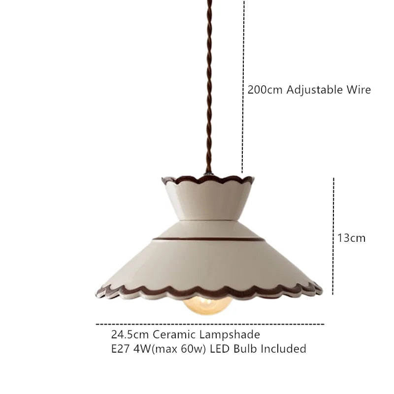 Hand-Painted Ceramic Pendant Light for Dining &amp; Living Room