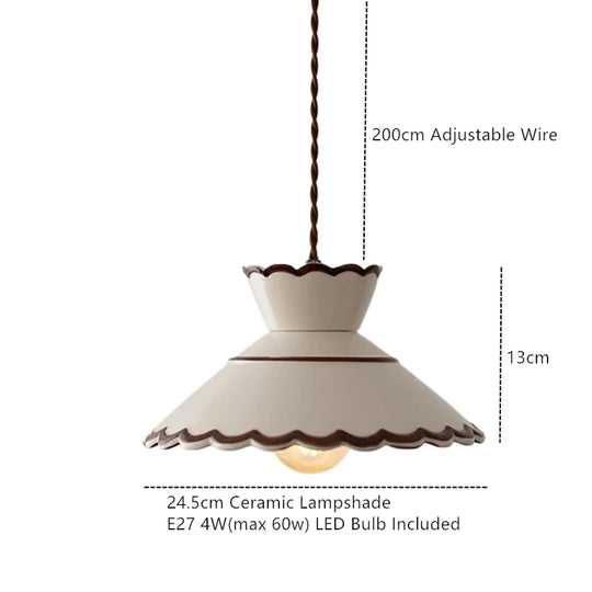 Hand-Painted Ceramic Pendant Light for Dining &amp; Living Room